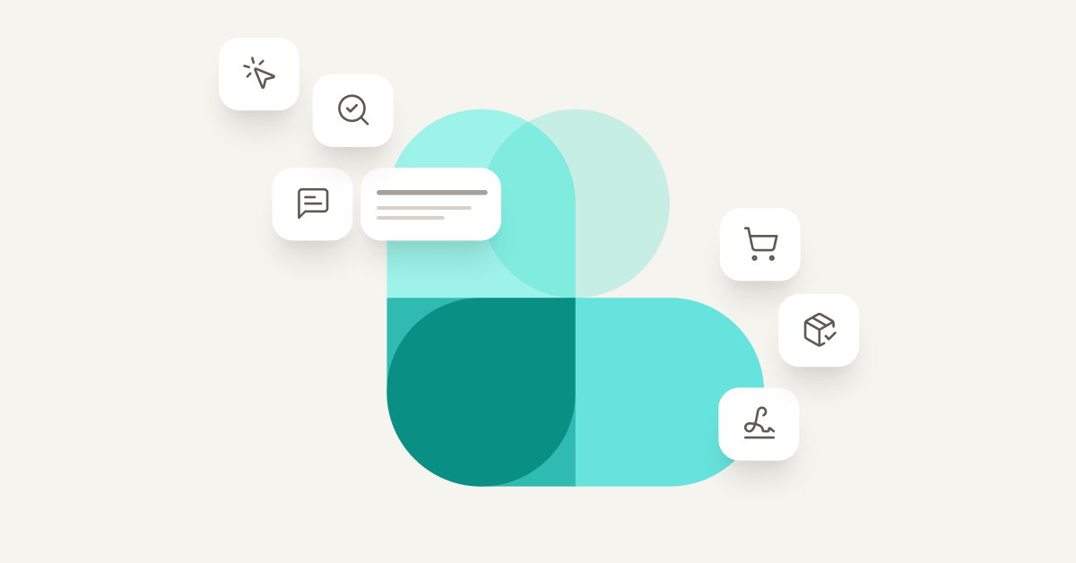 Large icon representing Engage with smaller icons on top